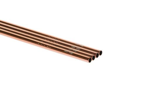 4 Pack Straws | Rose Gold - Stainless Steel ECO Reusable